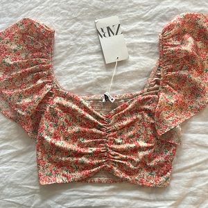 Zara Floral Crop Top